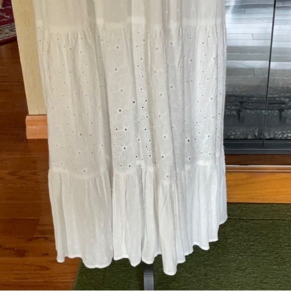 Kate & Sam White Eyelet Maxi Dress, sz M NWT - Picture 3 of 9